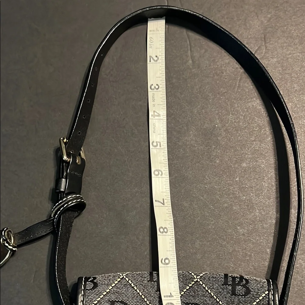 Dooney & Bourke Black and Gray Crossbody Bag with Gold Hardware - Picture 9 of 11